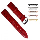 Curea din piele, compatibila cu Apple Watch 9|8|7|6|5|4|3|2|1 Series, 49mm|45mm|44mm|42mm, Reddish Spots