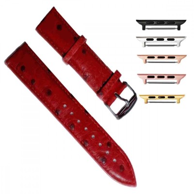 Curea din piele, compatibila cu Apple Watch 9|8|7|6|5|4|3|2|1 Series, 49mm|45mm|44mm|42mm, Reddish Spots foto