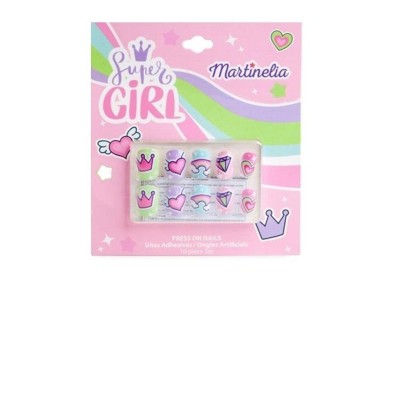 Set 10 unghii false Unicorn Nails, cu adeziv Press-On, pentru fetite, Martinelia 62500 foto