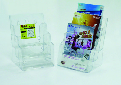 Display Plastic Pentru Brosuri, De Birou/perete, 3 X A5, Kejea - Transparent foto