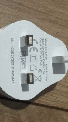 Adaptor priză tip G cu 2 porturi USB &amp;ndash; model COPL402S, alb foto