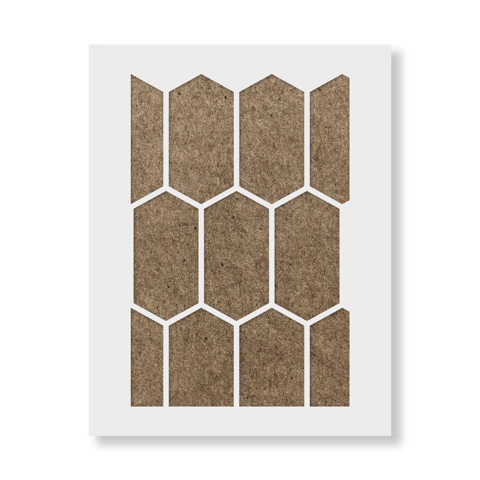 Sablon Perete vopsire, tencuiala 900x600x0.7mm Elongated Hexagon Refolosibil, model MXSP7099