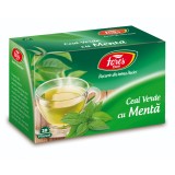 Ceai verde cu menta, 20 plicuri, Fares