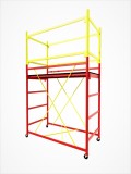 Schela Metalica Mobila EGEA 110C, 1 Modul, 1,60 m x 0,80 m, Fara Parapet de Protectie, Inaltime Maxima 1,80 m, Inaltime de Lucru 2,80 m, Vopsita