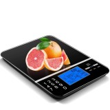 Cumpara ieftin Cantar nutritional bucatarie electronic NK695, capacitate 5 kg, sticla calita, analizeaza 7 valori nutritionale, pe baterii AAA