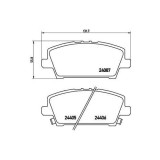 Placute frana Honda Civic 8 Hatchback (Fn Fk) 09.05-12.12, Fata, BREMBO