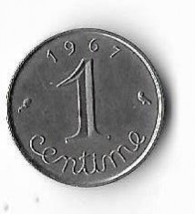 Moneda 1 centime 1967 - Franta foto