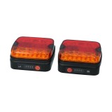 Set lampi remorca LED, magnetice, wireless, cu acumulator 4000mAh, comunicare Bluetooth, 13 pini, 4 functii, distanta max 25m