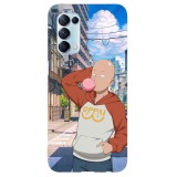 Husa compatibila cu Oppo A53 model One Punch Man, Silicon, TPU, Viceversa, Transparent, Carcasa