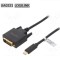 Cablu LogiLonk USB-C 3.2 la DVI 1.8m negru
