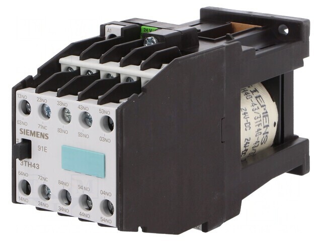 Contactor 10P NC NO 24VDC 10A pentru şină DIN