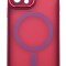 Husa tip MagSafe, Camera Protection Matte Silicon pentru iPhone 11 Rosu