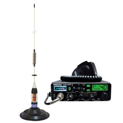 Kit Statie radio CB President WALKER II ASC + Antena CB PNI ML70, lungime 70cm, 26-30MHz, 200W foto