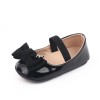 Pantofiori negri din lac cu fundita (Marime Disponibila: 3-6 luni (Marimea 18, Superbaby