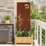 vidaXL Ecran de intimitate pentru grădină Traforaj Ruginit 50 x 140 cm 876321