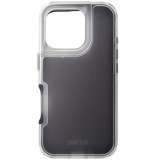 Husa spate Cento Nisa policarbonat alb semitransparent si TPU gri semitransparent, pentru Apple iPhone 16 Pro