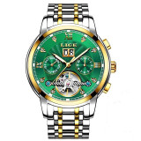 Ceas barbati Mecanic Automatic Tourbillon Clasic Elegant Self Wind Otel inoxidabil, Lige