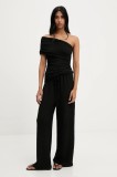 Answear Lab bluză și pantaloni culoarea negru