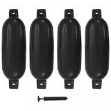 Baloane de acostare, 4 buc., negru, 58,5 x 16,5 cm, PVC GartenMobel Dekor