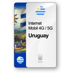 eSIM Internet Uruguay, valabil 7 zile, trafic 1 GB, Standard