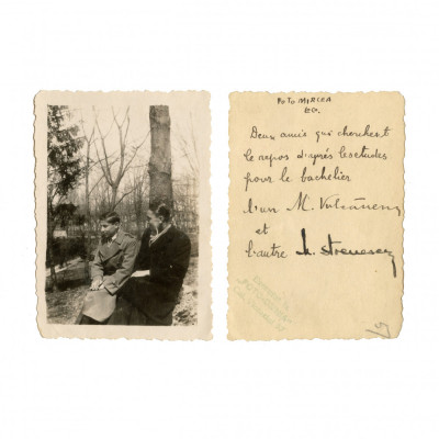 Mircea Vulcănescu și Nicolae Stoenescu, fotografie originală, cca. 1930 foto
