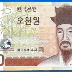 Bancnota Coreea de Sud 5.000 Won (2006) - P55 UNC ( serie HF )