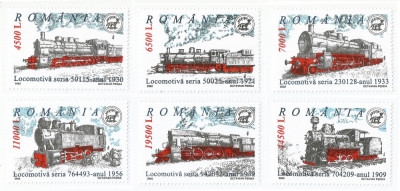 Romania, LP 1592/2002, Locomotive romanesti cu abur, MNH foto
