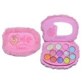 Palet&Auml; farduri de pleoape &quot;pink fuzzy&quot; &acirc; 12 culori mate, sidefate &amp; glitter, textur&Auml; catifelat&Auml;, 15 x 10.5 cm