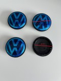 Capace Jante VW 75mm/64mm, Set 4 Bucati, Plastic + Metal, Volkswagen