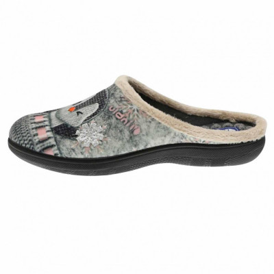 Papuci de casa dama, din textil, marca Inblu, EC81-025-14-89, gri foto