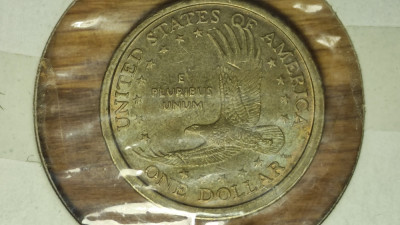 SUA -moneda comemorativa- 1 dollar 2000 -Sacagawea Dollar- in cartonas - superb! foto