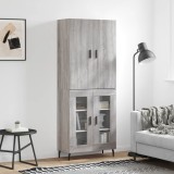 Cumpara ieftin Dulap &icirc;nalt, gri sonoma, 69,5x34x180 cm, lemn compozit