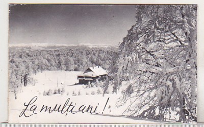 bnk cp Cabana pe muntele Semenic - Vedere - uzata foto