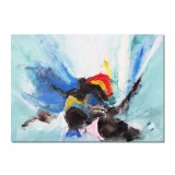 Tablou abstract pictat manual, Fantezie in abstract, 70x50cm ulei pe panza, gata de expus pe perete