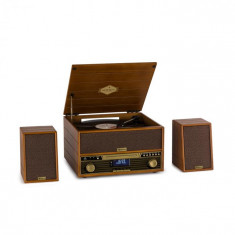 Auna Belle Epoque 1910, gramofon, difuzor stereo, turntable stereo, CD player foto