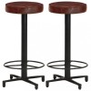 Gossi scaune de bar, 2 buc., 66 cm, piele naturala