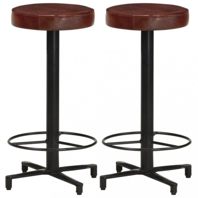 Gossi scaune de bar, 2 buc., 66 cm, piele naturala foto