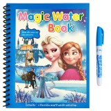 Carte de colorat cu apa Magic Book, Reutilizabila, plina de culori vibrante, Printesa Elsa