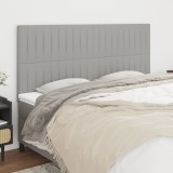 Cumpara ieftin Tăblii de pat, 4 buc, gri deschis, 100x5x78/88 cm, textil
