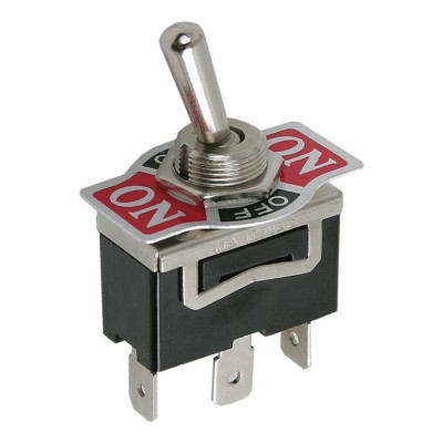 Comutator cu brat 1 circuit 10A 250V ON-OFF-ON cu retinere foto