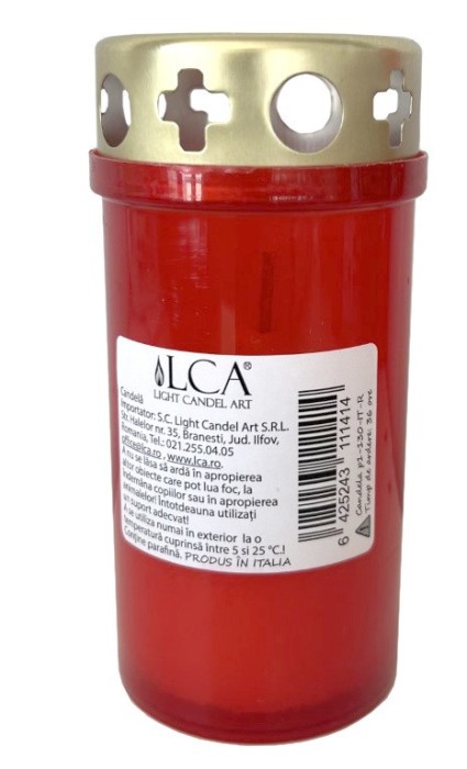 CANDELA CU CAPAC 36H ROSU