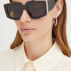 Alexander McQueen ochelari de soare femei, culoarea maro, AM0446S