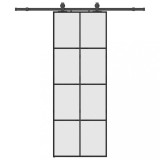 Cumpara ieftin Usa glisanta cu set de feronerie neagra 76x205 cm Sticla ESG
