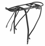 Portbagaj Bicicleta Aluminiu 26-28 inch Max 25Kg Negru Frana Disc, Platforma Rabatabila