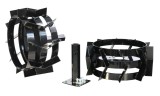 Set 2 roti metalice ProGarden 400x8 cu manson 32 mm pentru motosapa