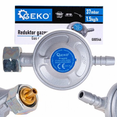 Reductor de gaz propan-butan, 37 mbar, 1.5 kg / h, Geko G80546 foto