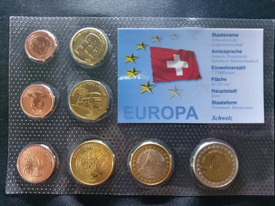 Set Euro - Probe - Elveţia 2003 , 8 monede foto
