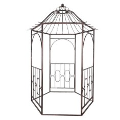 Pavilion/foisor cu arcada pentru gradina, plante cataratoare, metalic, bronz antic, 180x156x275 cm GartenVIP DiyLine