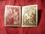 2 Timbre Belgia 1944 - Crucea Rosie si Pictura Religioasa