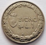 Italia, 1 Lira 1922, Victor Emmanuel III
